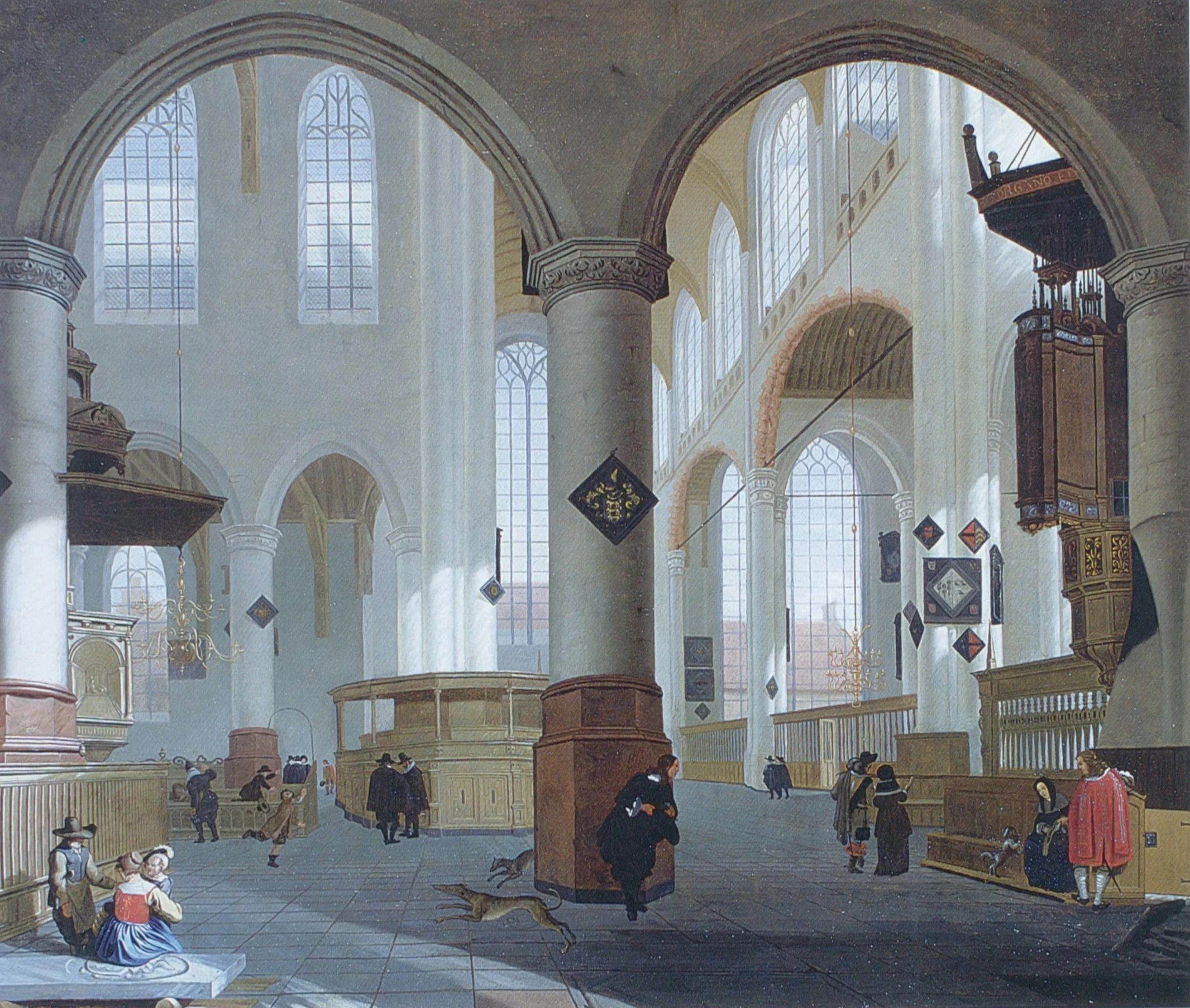 Interno della Oude Kerk di Delft 1